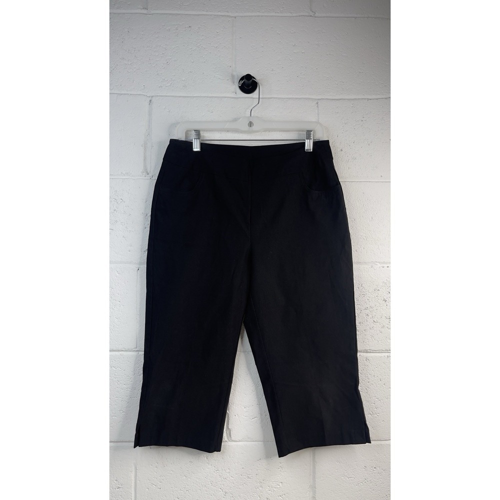 LULUS B Black‎ Cropped Stretch Capri Casual Pants Women's Size 10